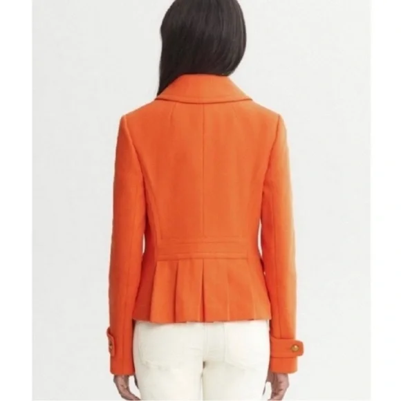 Orange Preppy Banana Republic Large Womens Gold Buttons Autumn Business Casual - Picture 3 of 9